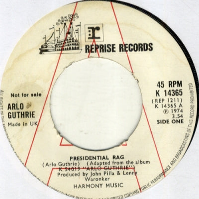 ARLO GUTHRIE - Presidential Rag / Nostalgia Rag