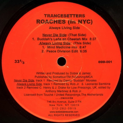 TRANCESETTERS - Roaches (In NYC)