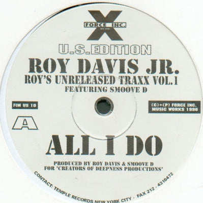 ROY DAVIS JR. FEATURING SMOOVE D - Roy's Unreleased Traxx Vol. 1