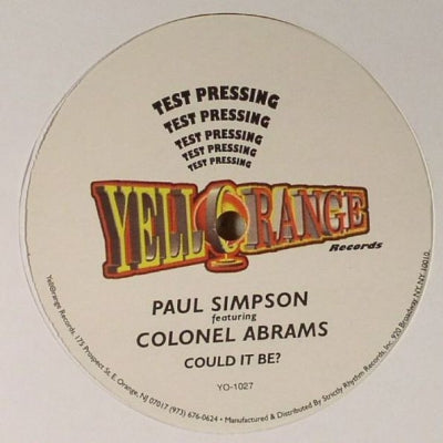PAUL SIMPSON FEATURING COLONEL ABRAMS - Could It Be?