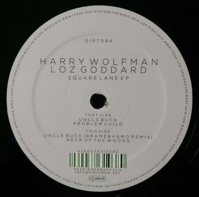 HARRY WOLFMAN & LOZ GODDARD - Square Lane EP