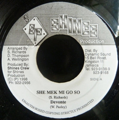 DEVONTE - She Mek Mi Go So