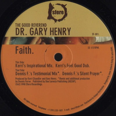 THE GOOD REVEREND DR. GARY HENRY - Faith