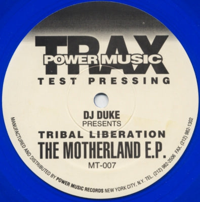 DJ DUKE PRESENTS TRIBAL LIBERATION - The Motherland E.P.