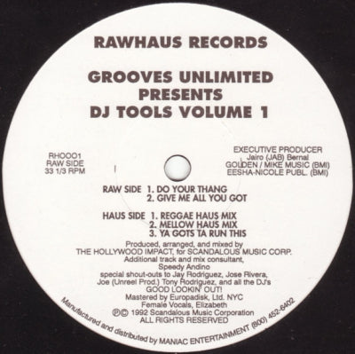 GROOVES UNLIMITED - DJ Tools Volume 1