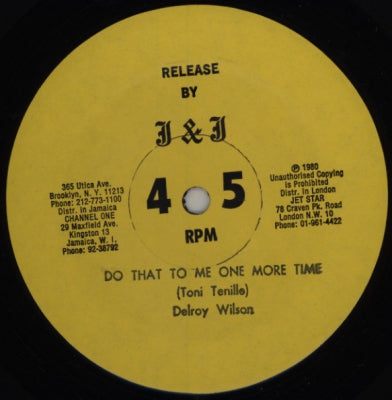 DELROY WILSON - Do That To Me One More Time