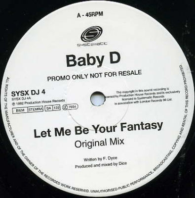 BABY D - Let Me Be Your Fantasy