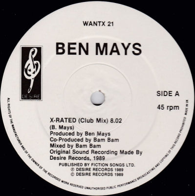 BEN MAYS - X-Rated