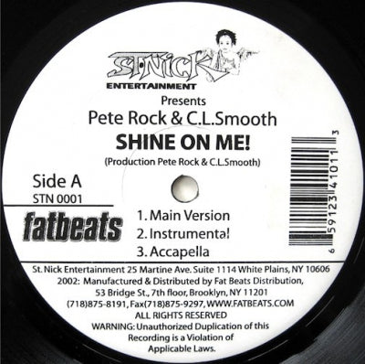 PETE ROCK & C.L. SMOOTH - Shine On Me / Climax
