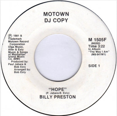 BILLY PRESTON - Hope