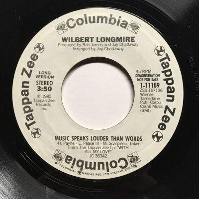WILBERT LONGMIRE - Music Speaks Louder Than Words