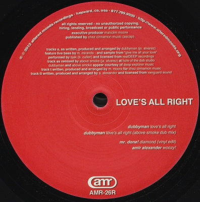 DUBBYMAN / MR DONE!/ AMIR ALEXANDER - Love's All Right