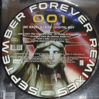 MC RAGE WITH DIGITAL BOY & DJ BIKE - September Forever (Remixes)