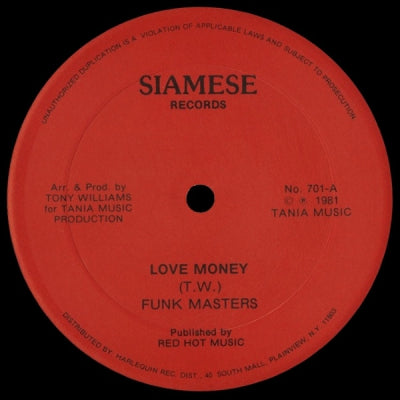 FUNK MASTERS / BO KOOL - Love Money