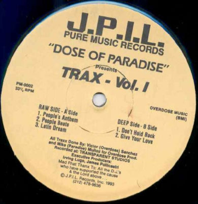 DOSE OF PARADISE - Trax - Vol.1