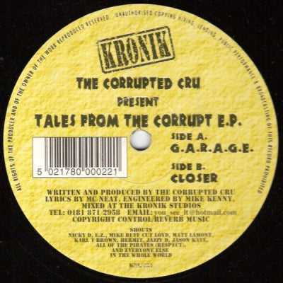 THE CORRUPTED CRU - Tales From The Corrupt E.P.