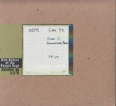 NEW RIDERS OF THE PURPLE SAGE - Worcester, MA 4/4/73
