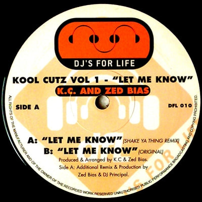 K.C.AND ZED BIAS - Kool Cutz Vol 1 - (Let Me Know)