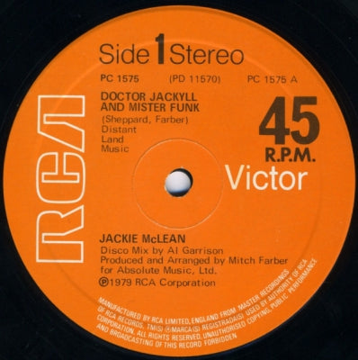 JACKIE MCLEAN - Doctor Jackyll And Mister Funk / On The Slick Side