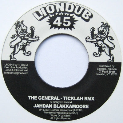 JAHDAN BLAKKAMOORE / TICKLAH VS. VICTOR RICE - The General (Ticklah Remix) / Elimination Game