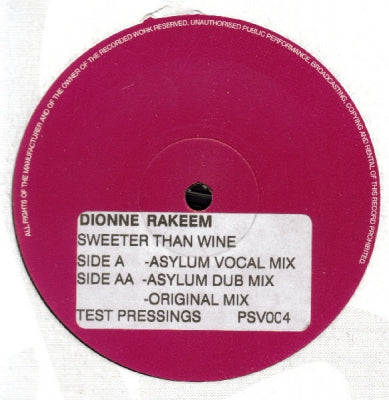DIONNE RAKEEM - Sweeter Than Wine
