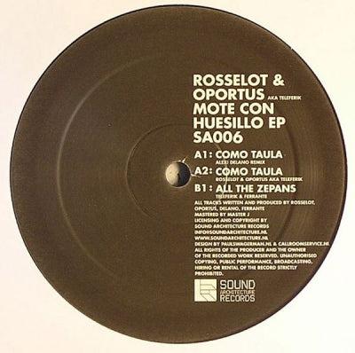 ROSSELOT & OPORTUS AKA TELEFERIK - Mote Con Huesillo EP