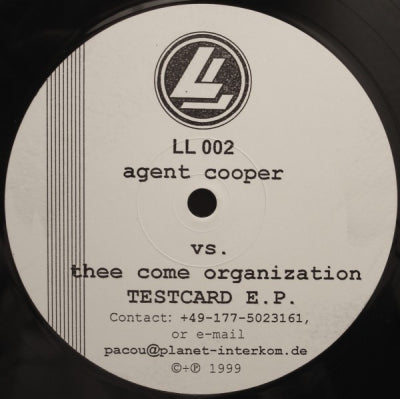 AGENT COOPER VS. THEE COME ORGANIZATION - Testcard E.P.