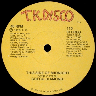 GREGG DIAMOND - This Side Of Midnight / Star Cruiser