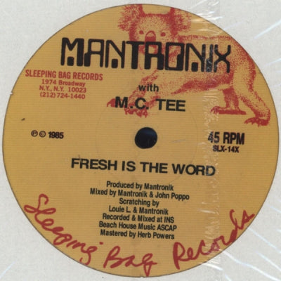 MANTRONIX WITH M.C. TEE - Fresh Is The Word