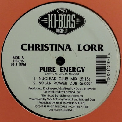 CHRISTINA LORR - Pure Energy