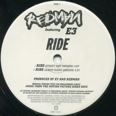 REDMAN FEATURING E3 - Ride