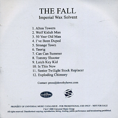 THE FALL - Imperial Wax Solvent