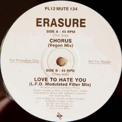 ERASURE - Chorus / Love To Hate You