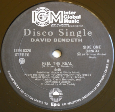 DAVID BENDETH - Feel The Real