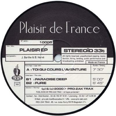 PLAISIR DE FRANCE - Plaisir EP