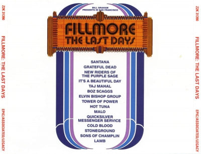 VARIOUS - Fillmore: The Last Days