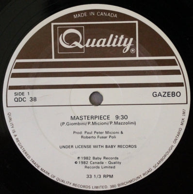 GAZEBO - Masterpiece