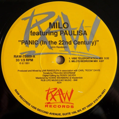 MILO FEATURING PAULISA - Panic (In The 22nd Century)