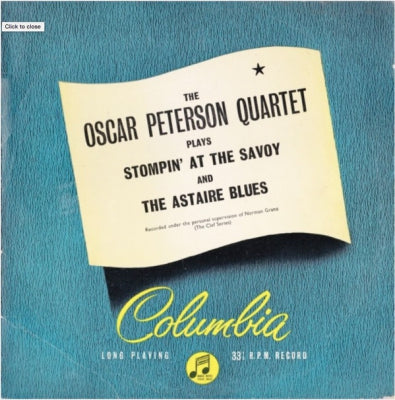 THE OSCAR PETERSON QUARTET - Plays Stompin' At The Savoy and The Astaire Blues
