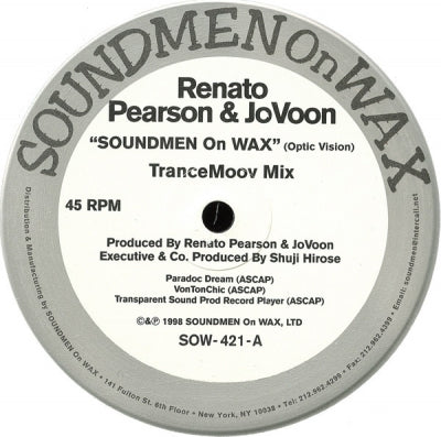 RENATO PEARSON & JOVOON - Soundmen On Wax (Optic Vision)