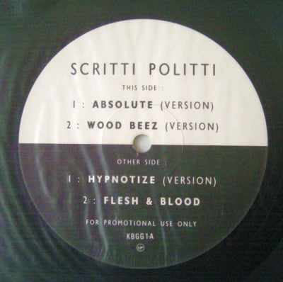 SCRITTI POLITTI - Scritti Politti