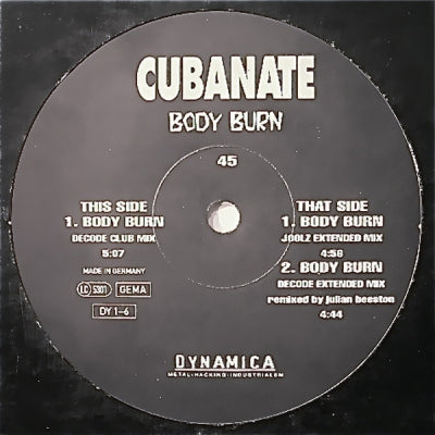 CUBANATE - Body Burn