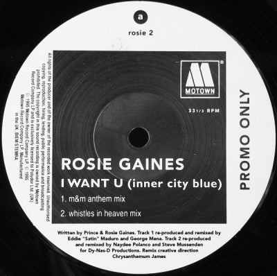 ROSIE GAINES - I Want U