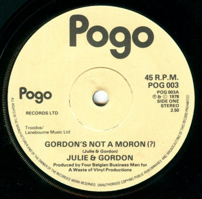JULIE AND GORDON - Gordon's Not A Moron