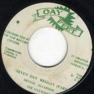 DENNIS ALCAPONE WITH THE GAYTONES - Seven Day Reggay Parts 1 & 2
