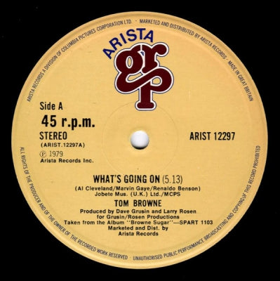 TOM BROWNE - What's Going On / Throw Down