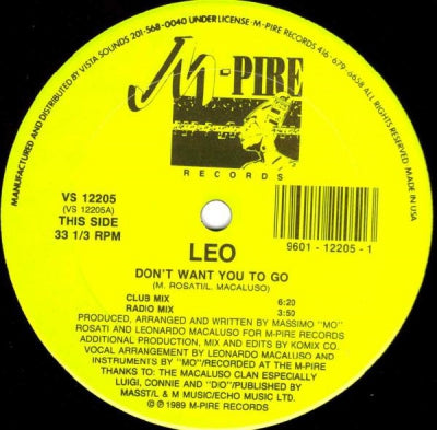 LEO - Don't Want You To Go