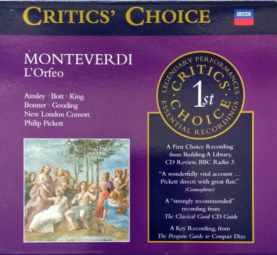 MONTEVERDI, PHILIP PICKETT, NEW LONDON CONSORT - L'Orfeo