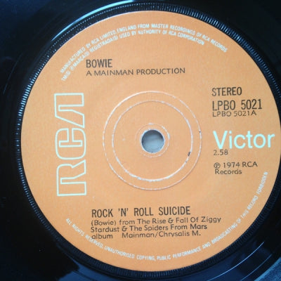 DAVID BOWIE - Rock 'N' Roll Suicide / Quicksand