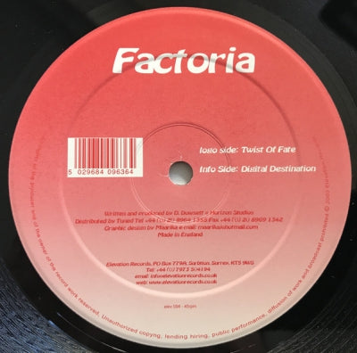 FACTORIA - Twist Of Fate / Digital Destination